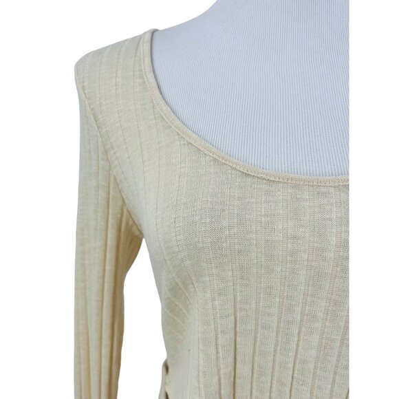 NWOT Free People Knit Co-Ord Top Maxi Skirt Set • Coastal Soft Girl Minimalist L - Picture 3 of 16